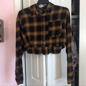 Forever 21 Flannel Crop Top